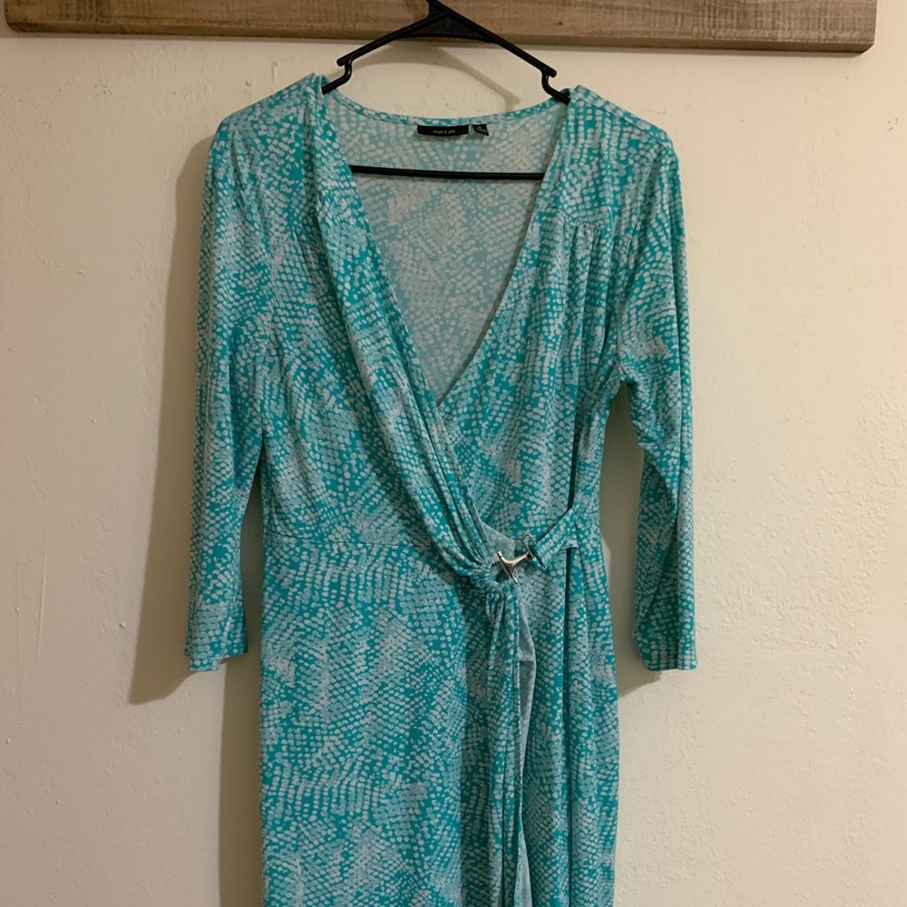APT. 9 | Teal Wrap Style Dress